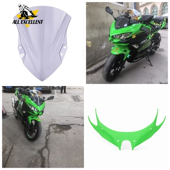 

For Kawasaki Ninja 400 NINJA400 2018-2019 Front Fairing Aerodynamic Wing Tip Beak Extension Cover windshield windscreen Baffle