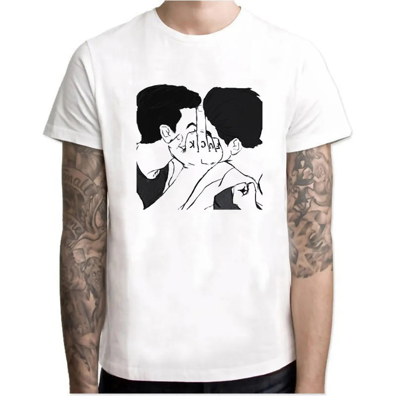 

Gay Kiss Love Is Love T-Shirt Men/Women Gay Lover Aesthetic Lgbt Hip Hop Cotton Tops Short Sleeve Cartoon Tees Size