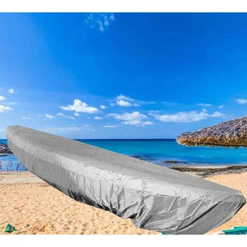 

Kayak Canoe Storage Cover Dustproof Cockpit Cover Waterproof UV Resistant Dust Boat Cover for 13.5-15Ft g Boats