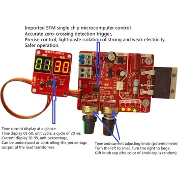 

NY-D01 Spot Welder Control Panel Regulating Time Current Digital Display Spot Welder Transformer Controller (no Power Supply)