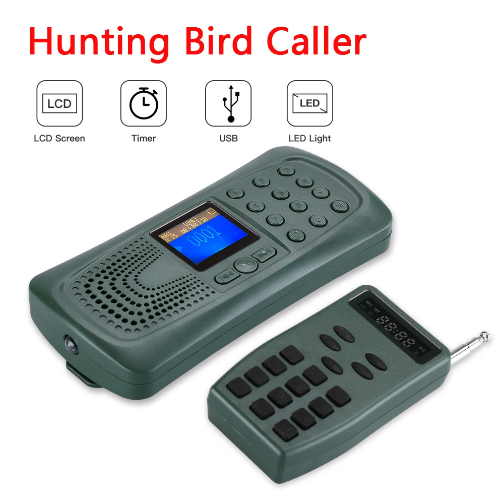 10W 120dB Hunting Decoy Calls Remote Control Hunting Bird Speaker Predator Caller Hunting Lure Sounds Loud Speaker Kit CP-387