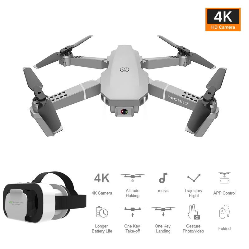 Дрон E68 Pro с 4K профессиональная Аэрофотосъемка Антивибрационная камера складные