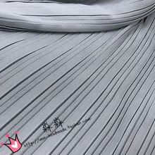 Чистый цвет СЕРЫЙ марлевой материал микро через Япония и Южная Корея Лето h плиссированные складчатая шифоновая ткань