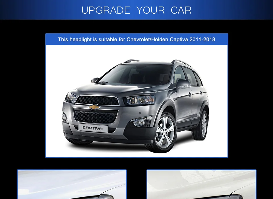 Автомобильный Стильный чехол на голову для Chevrolet Captiva фары 2011- светодиодный фонарь светодиодный DRL H7 D2H Hid Angel Eye Bi Xenon