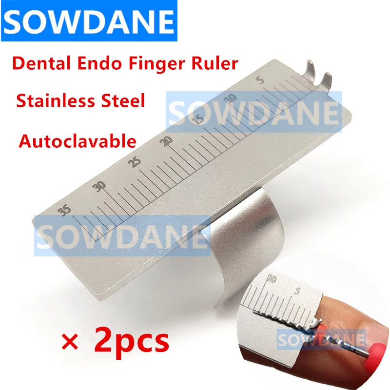 2pcs Autoclavable Dental Lab Measurement Endo Finger Ruler Rulers