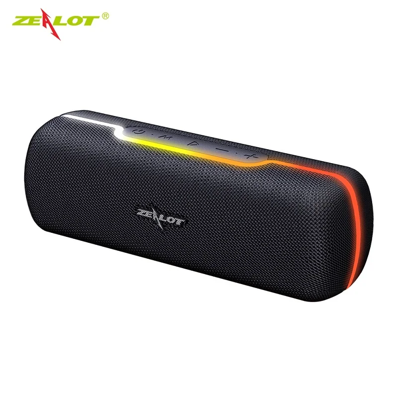 ZEALOT-altavoz inalámbrico S55 con Bluetooth, dispositivo de sonido estéreo con graves y micrófono incorporado, con Control táctil, 2x5W