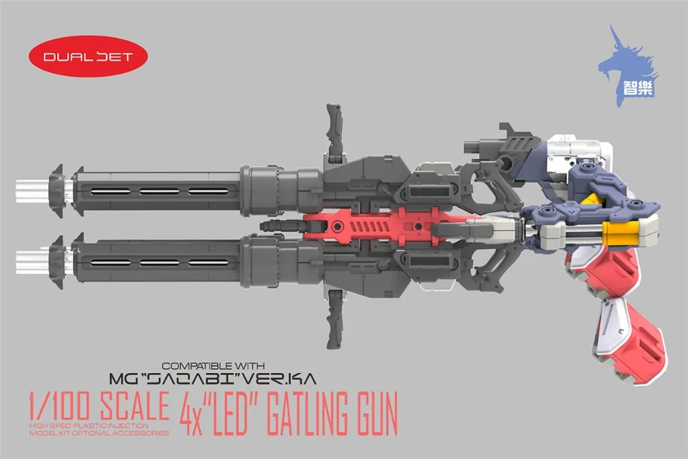 ZL модель светодиодный пулемет Гатлинга расширительный рюкзак для Bandai MG 1/100 MSN-04 Sazabi Gundam DZ001