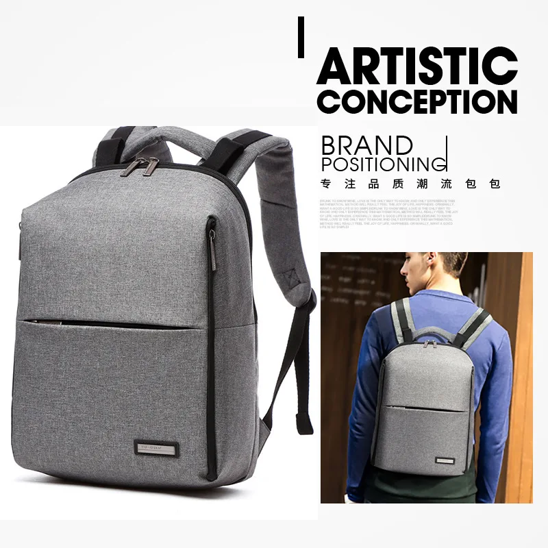 

Tu guan Men Canvas Backpack Fashion Waterproof Travel Bag Multi-functional Computer Bag Middle School Students School Bag