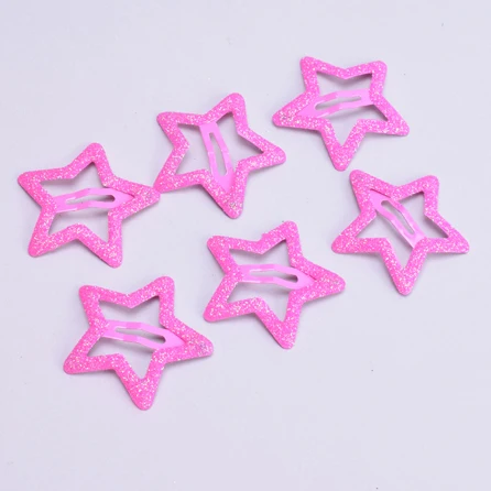 fuchsia 20 шт./лот 3 см мини-звезда, заколка детская блестящая металлические заколки заколка для волос шпильки для волос для девочек Аксессуары Головные уборы Инструменты для укладки волос - Цвет: fuchsia