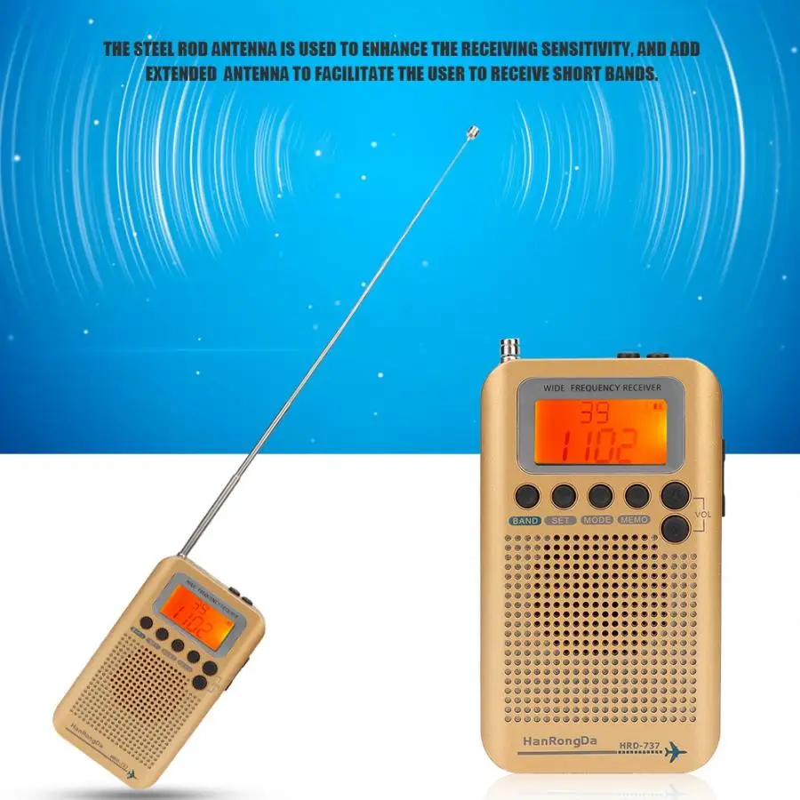 Многофункциональный Универсальный радиоприемник для Air/FM/AM/SW/VHF/CB Band SQ цифровой с
