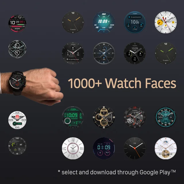 TicWatch Pro 3 GPS Wear OS Smartwatch Men's Sports Watch Dual-layer Display Snapdragon Wear 4100 8GB ROM 3~45 Days Battery Life 4
