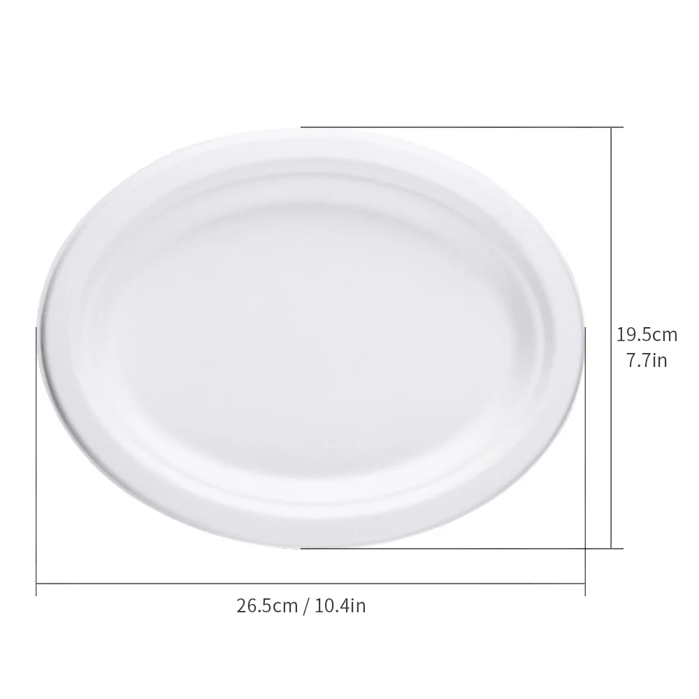 50pcs 26.5x19.5cm 50 шт./лот одноразовые столовые приборы набор столовых приборов столовые приборы набор биоразлагаемая бумага тарелки для вечерние, кемпинга, пикника - Цвет: 50pcs 26.5x19.5cm
