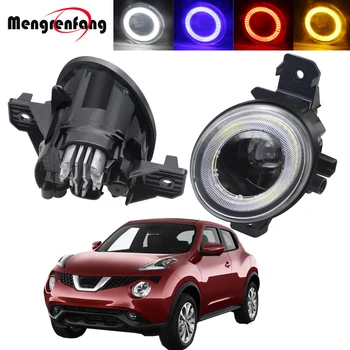 

2in1 Car Left + Right LED Fog Light Assembly Angel Eye Daytime Running Lamp DRL 30W 8000LM 12V For Nissan Juke 2015 2016 2017