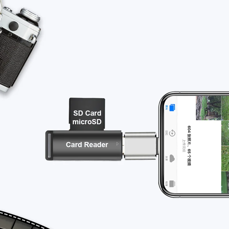 OTG SD кард-ридер Micro SD/USB флэш-накопитель/адаптер конвертер для IOS 13 выше версии 7 8 6 S Plus X дропшиппинг Adaptador