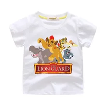 Одежда для маленьких мальчиков детские футболки с принтом льва, короля Симбы, охранника, футболка с короткими рукавами, хлопковая одежда детская футболка для мальчиков и девочек