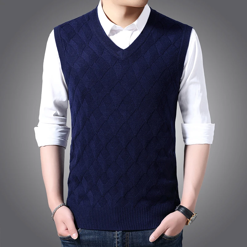 UNIVOS KUNI новейший весенний и осенний модный мужской полосатый свитер жилет мужской повседневный тонкий свитер жилет 1911
