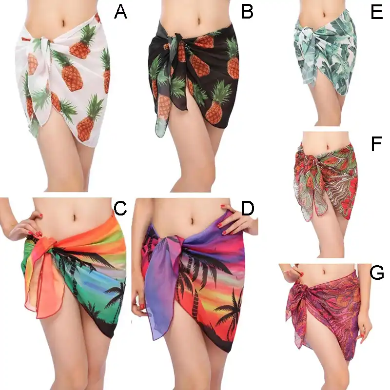 beachwear wrap skirt