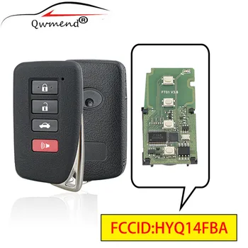 

QWMEND HYQ14FBA 4 Buttons Car Remote Key for Lexus GS350 GS450H ES350 ES300h GS200t 2013-2016 Car Key 281451-0020 G