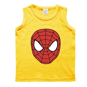 

Superhero Children Boys Spiderman Cartoon Vests T-shirts For Kids Baby Girls Cotton sleeveless Printing tops Summer New Clothes