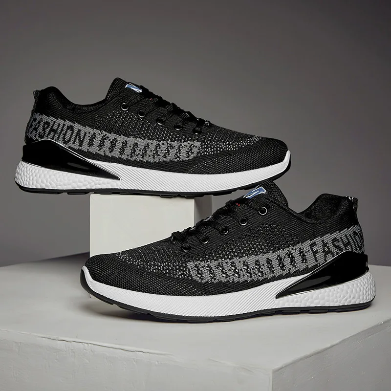 

2019 MEN'S SHOES Spring Summer New Style Men Casual Fly Woven Breathable Athletic Shoes Korean-style Trend Versatile Mesh Shoes