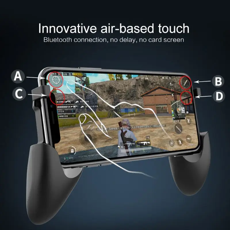 AK66 Six Finger All-in-One Mobile Game Controller Free Fire Key Button Joystick Gamepad L1 R1 Trigg