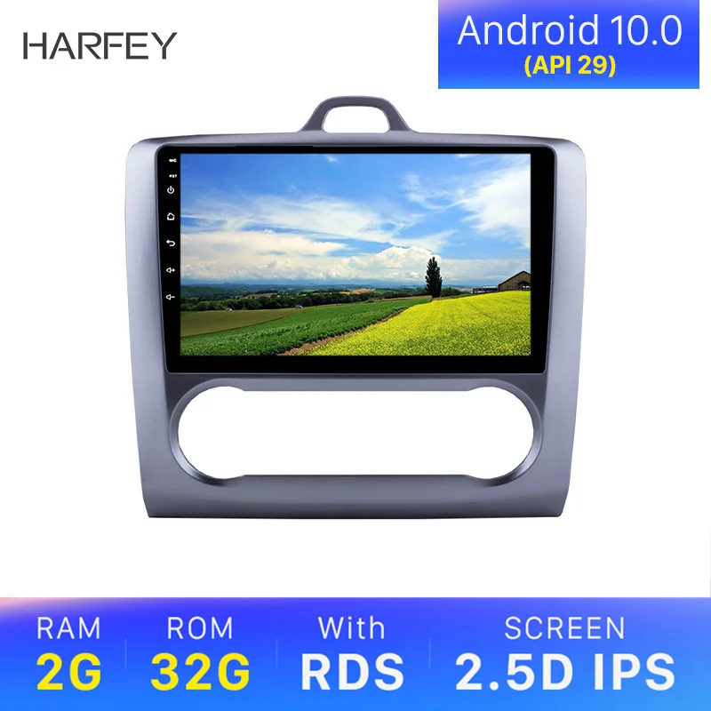 Автомобильный мультимедийный плеер Harfey сенсорный экран 9 дюймов Android 10 0 API29 для Ford