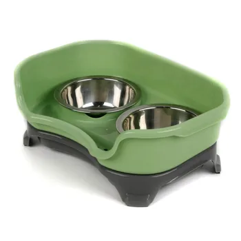 

Pet Supplies Anti-Dog Food Fall Table Cat Double Bowl Teddy Food Basin Dog Stainless Steel Rice Bowl Pet Bowl 5