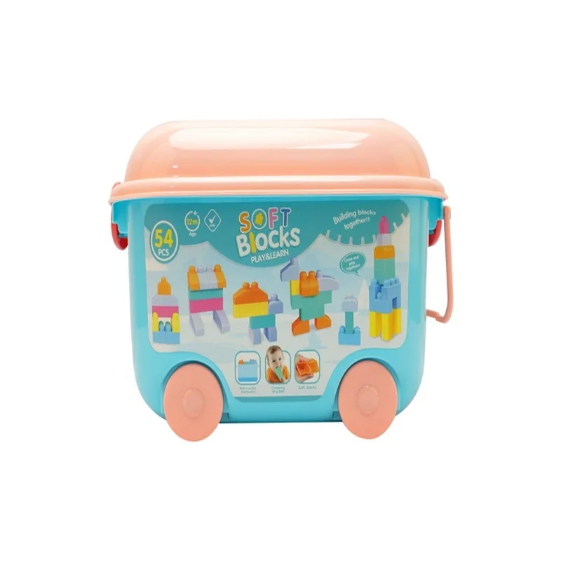 

Infants Large Particles Soft Silcone Building Blocks Toy Can Be Boiled Disinfection-Bite Children'S Educational Early Childhood