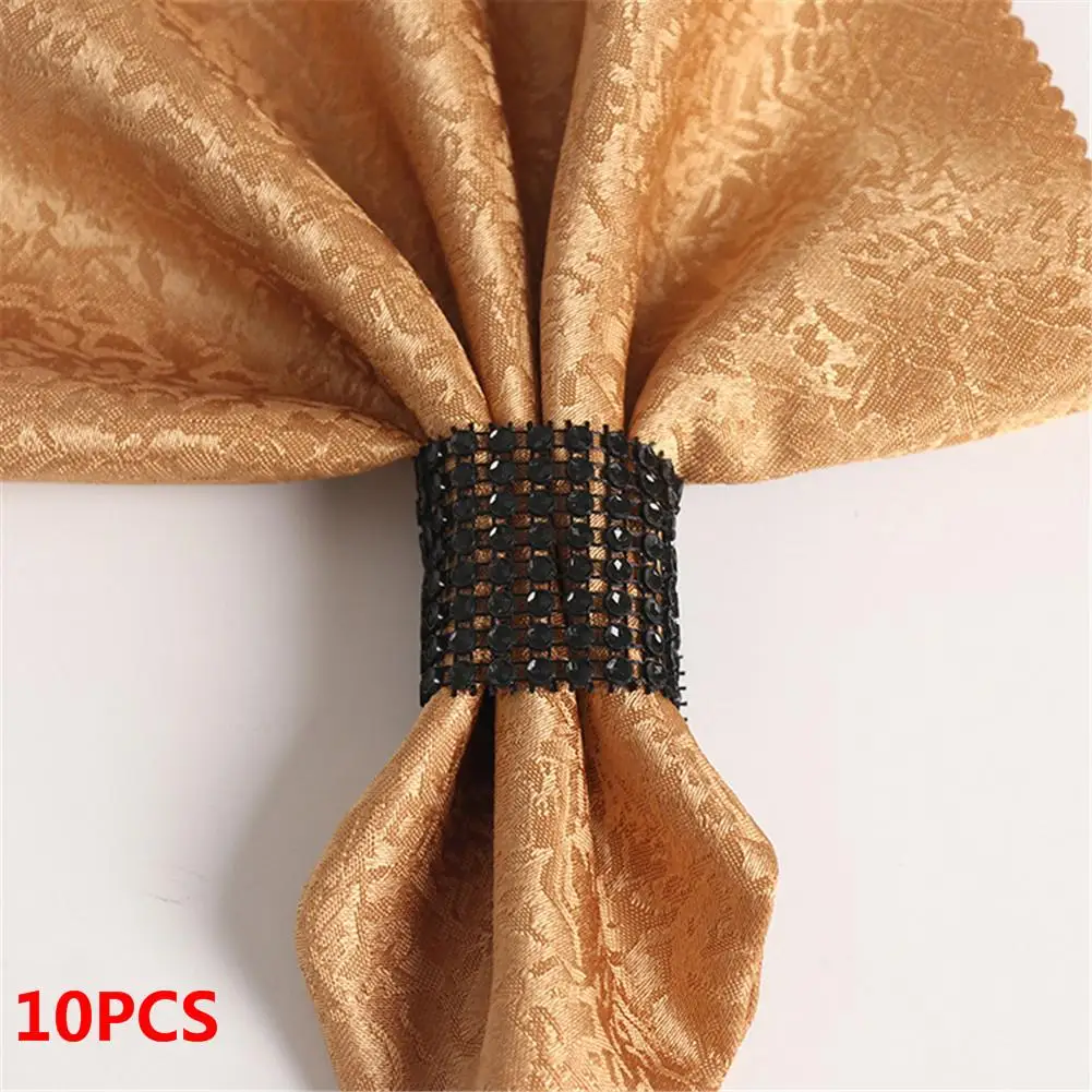 10pcs 8 12 шт. кольца для салфеток для свадьбы Алмазный держатель для салфеток чашка цветочный орнамент вечерние декор для банкетного стола аксессуары салфетка пряжка - Цвет: 10pcs 8