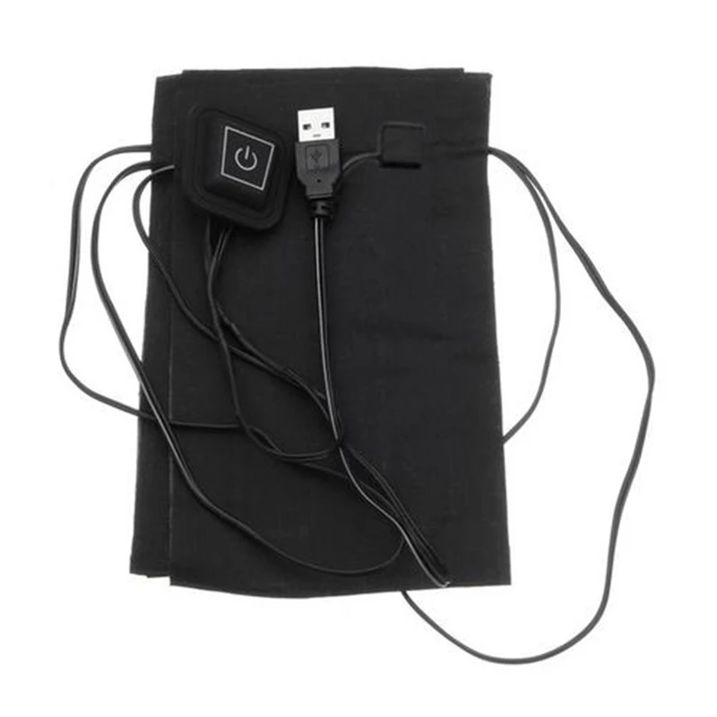 Теплая зимняя одежда из ткани с подогревом, usb-кабель для трех, 5 В, Электрический жилет для самостоятельной сборки, нагревательная ткань для одежды, нагревательный лист, водонепроницаемый складной