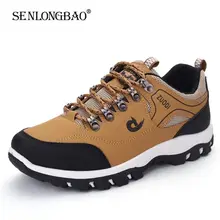 2020 Spring Autumn Breathable Light Men's shoes Wearable Hiking Sneakers Non-slip Quality Leather Casual Shoes Big Size 39-47