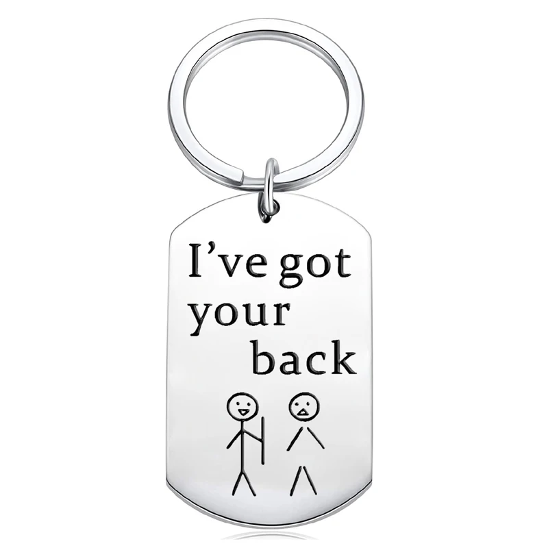 מצחיק הטוב ביותר חבר Keychain מתנות לחברים BFF אח אחות בני בנות אני הגב שלך יום הולדת סיום גרב Stuffers