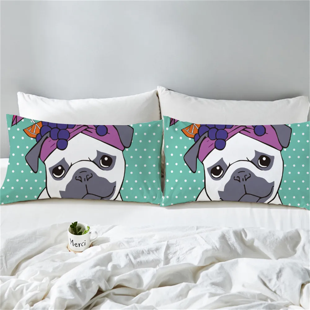 50X90CM Dog Print Pillow Case Decorative Pillow case Pug Dog Throw Pillow Cover Bulldog Pillowcase