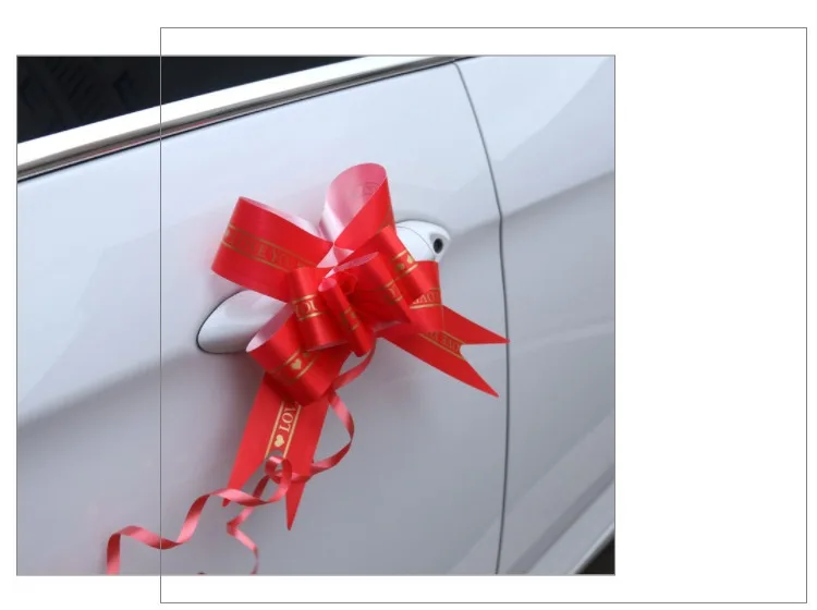 New Style Large Size English Latte Art Wedding Car Room Decoration Handmade Flower Door Bike Handle Bow Garland Wedding Supplies