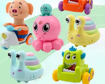 

Ant Children's puzzle version press walking cartoon small snail play house early education toy animal model musi lights Juguetes