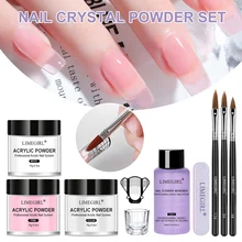 

Nail Acrylic Powder and Liquid Monomer Nails Art Decoration For Manicure Set Kit Crystal Nail Glitter 3D Nail Tips Carving Tools