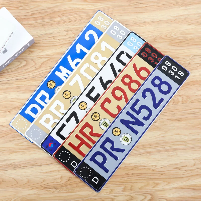 

wholesale 1000pcs best quality custom embossed sublimation metal car aluminum license plate for decor