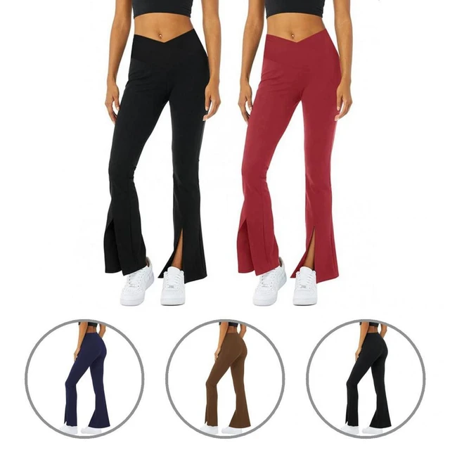 Pantalon de Yoga Noir Coupe Évasée