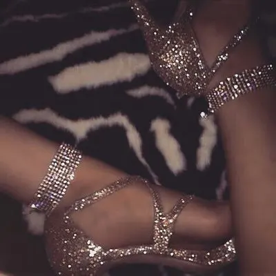 

2018 Fashion INS Ultra-Fire Hongbo Main Sexy Nightclub Rhinestone Wide Anklet Ankl