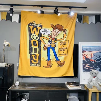 

Hippie Tapestry Disney Toys Story Woody Wall Haning Tapestry Polyester Blanket Mat Home Bedroom Carpet Decor Wall Paper Props