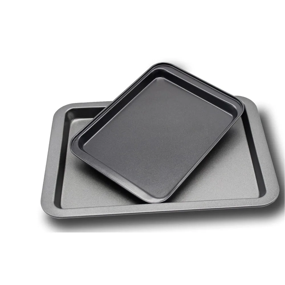 

Practical DIY Multi-purpose Pizza Baking Tray Rectangular Baking Pan Non-stick Pan Cake Pan Oven Roasted Black Light Baking Pan