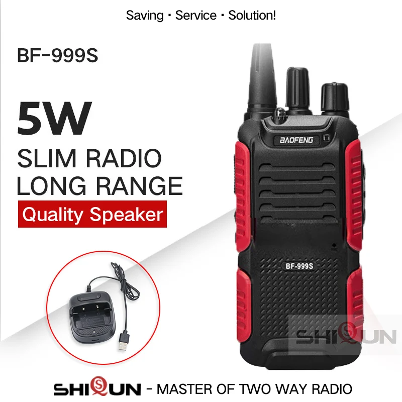 Горячая Baofeng bf-999s Plus Walkies Uhf band военный уровень двухстороннее радио 999S(2) для безопасности, отеля, ветчины BF999s обновление 888s 5W - Цвет: USB