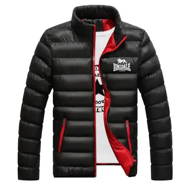 Черный Мужская повседневная одежда Lonsdale на молнии, модные жаккардовые толстовки с капюшоном, флисовая куртка Solomon, осенние толстовки, Осеннее зимнее пальто - Цвет: Черный