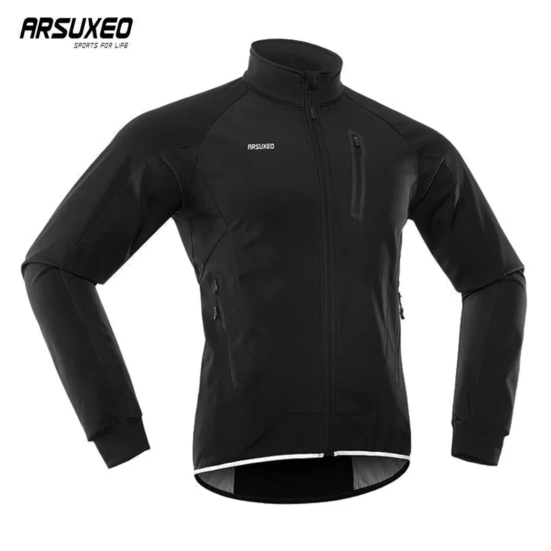 ARSUXEO Winter Cycling Jacket Men 
