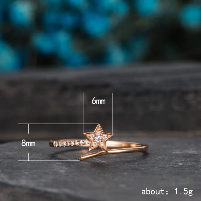 XIAQUJ Fashion Rose Gold Horse Eye Zircon Ring with Flower Design Simple  Zircon Ring Simple Personality Character for Women and Girls Rings Rose  Gold 