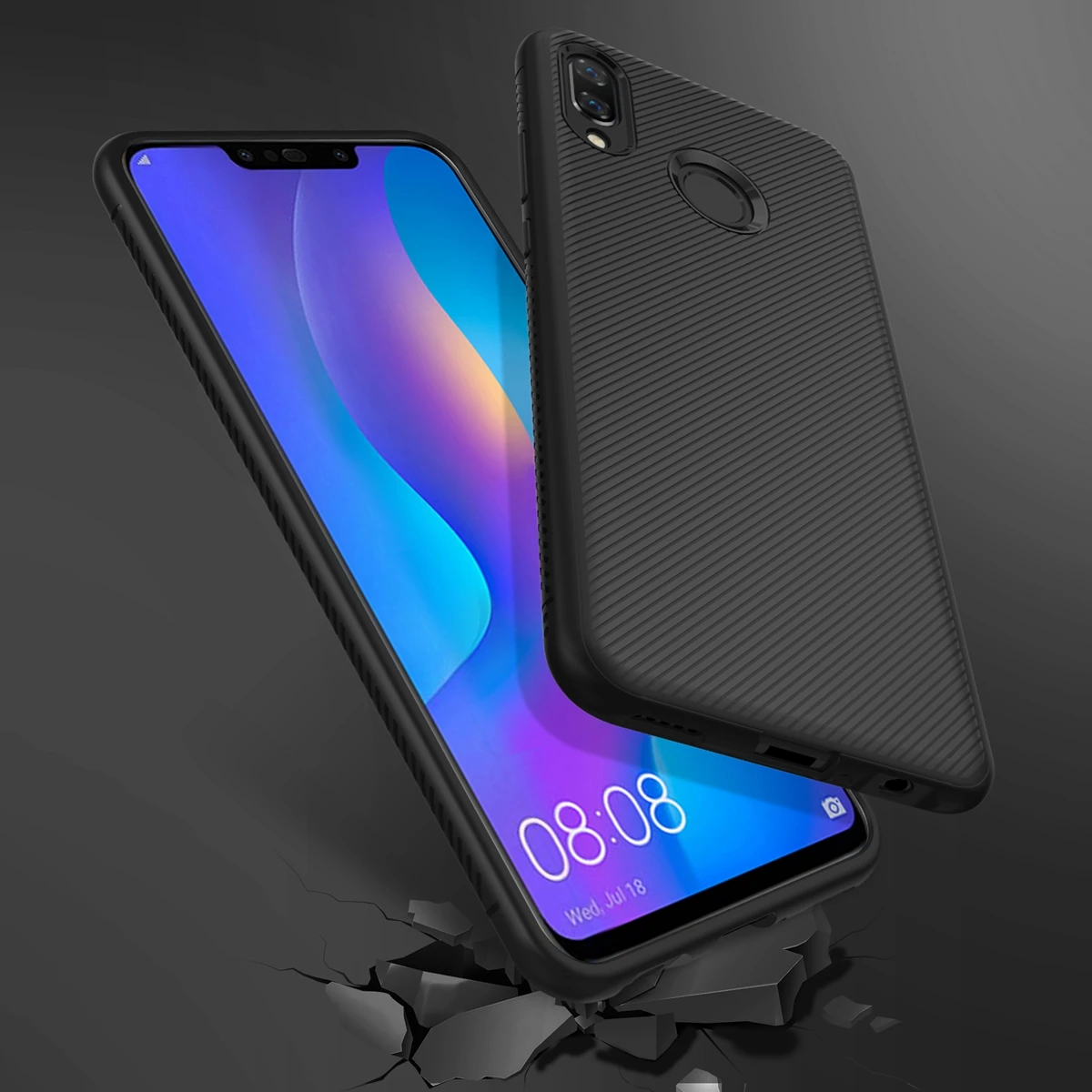 CASEWIN чехол для Xiaomi Mi Play, мягкий силиконовый чехол с текстурой, Ультратонкий матовый чехол из ТПУ для Xiaomi Mi Play, 5,84 дюймов, задняя крышка, противоударный