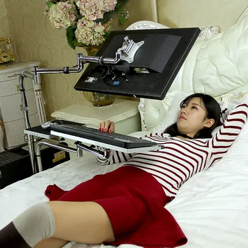 

OK Tuo lazy mobile computer lift desk folding home modern simple bedside table multi-functional support