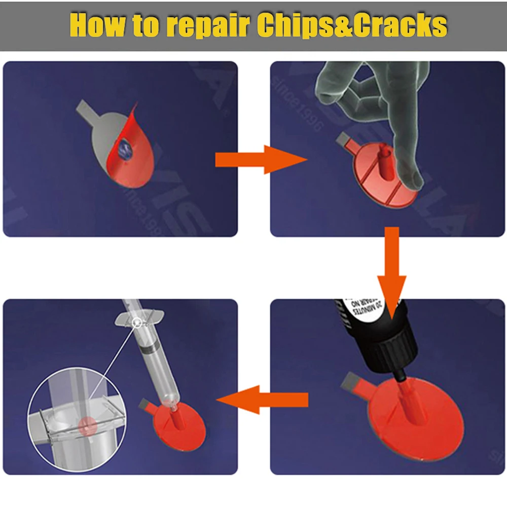 Kit di Riparazione Parabrezza Crepe Sistema di Riparazione vetri Auto//Kit di Riparazione Parabrezza Fai da Te//Riparazione vetri Auto Strumenti di lucidatura per Chip Scratch Restore