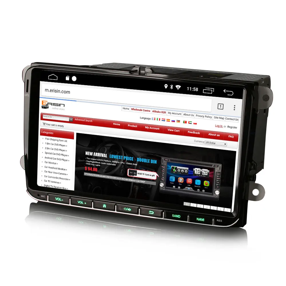 Эрисин ES2901V 9 &quotАвтомобильный мультимедийный плеер Авто Радио Android 0 DAB + DVR OBD gps для
