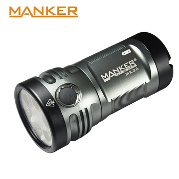 

Manker MK36 12,000 Lumens 6x CREE XHP50.2 V3 LED Flashlight w USB Type-C rechargeable Port Cool White Led New Relisted